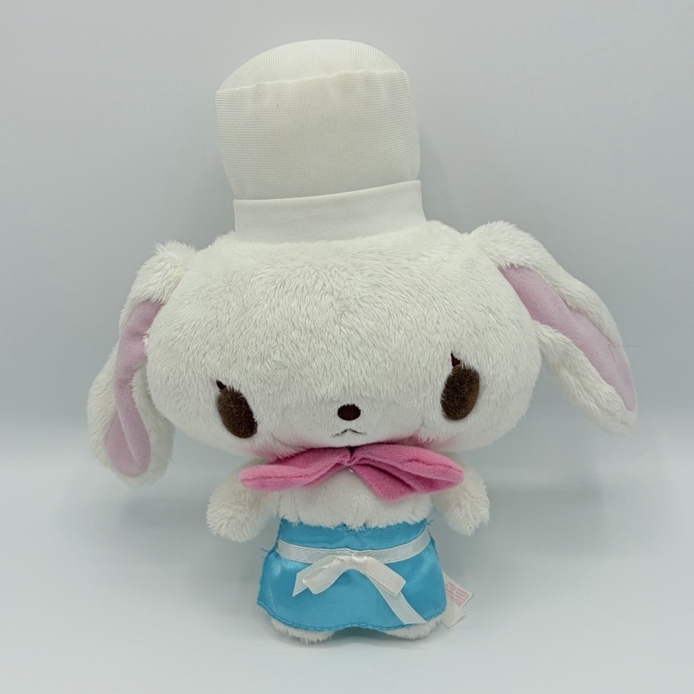 2010 SANRIO SUGARBUNNIES KUROUSA WHITE CHEF BUNNY FLUFFY PLUSH 10"